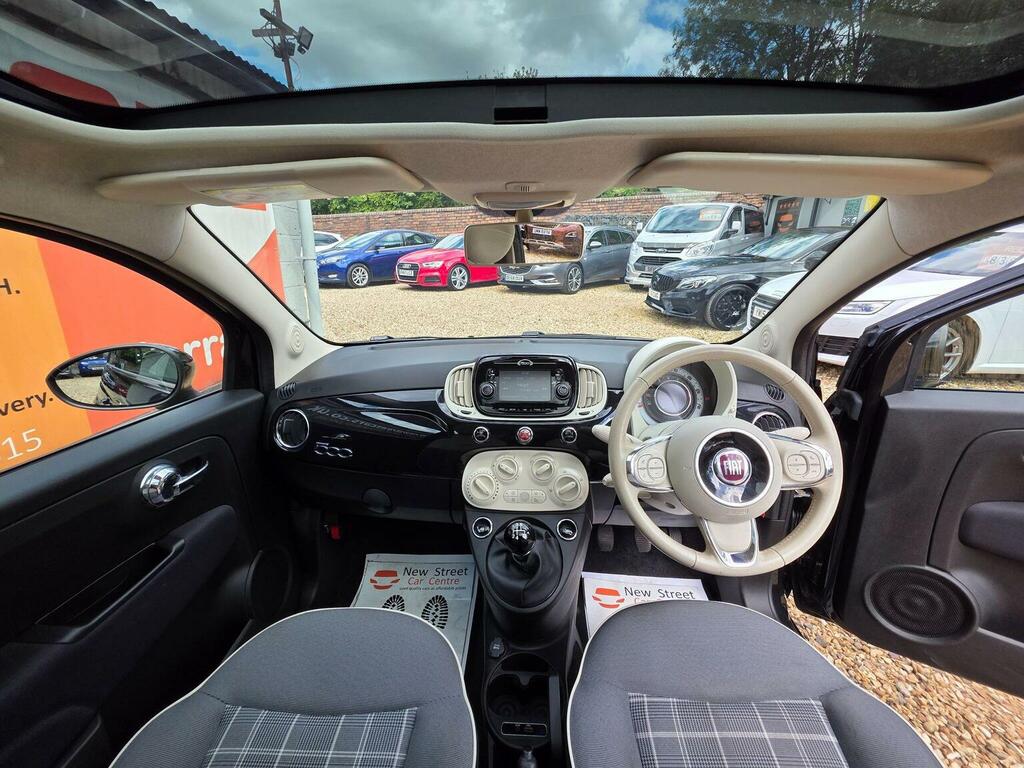Fiat 500 Hatchback 1.2 Lounge Euro 6 Ss 201767 ND67UES Black #2
