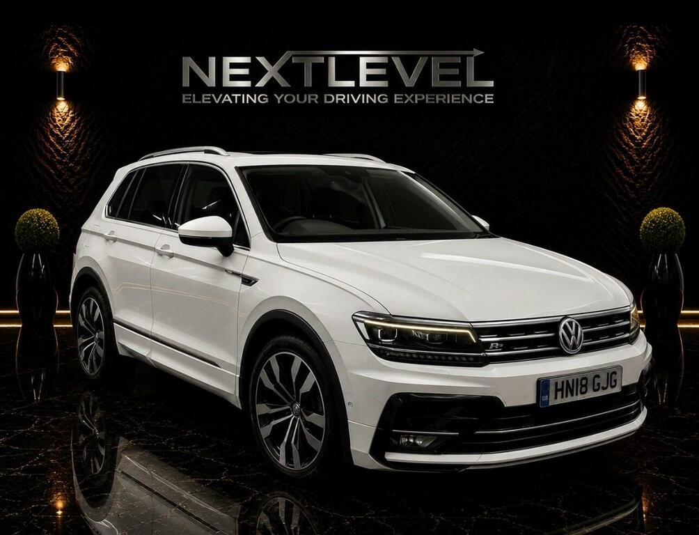 Volkswagen Tiguan 2.0 Tdi R-line Dsg Euro 6 Ss WV18JUC White #2