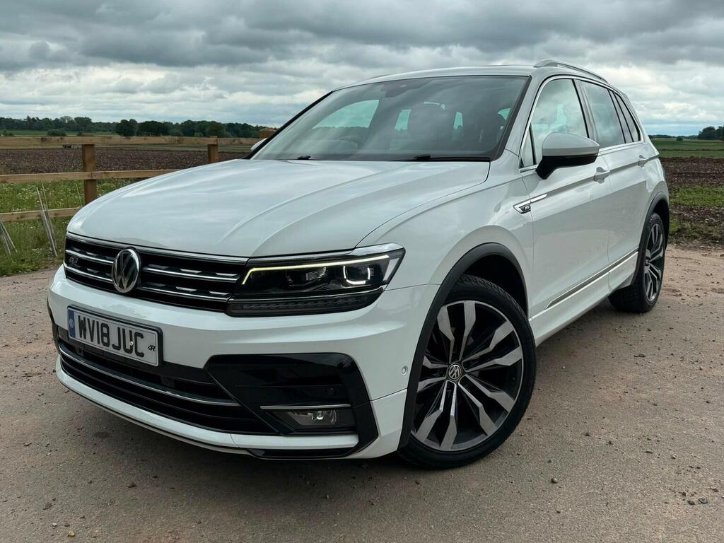 Volkswagen Tiguan 2.0 Tdi R-line Dsg Euro 6 Ss WV18JUC White #5