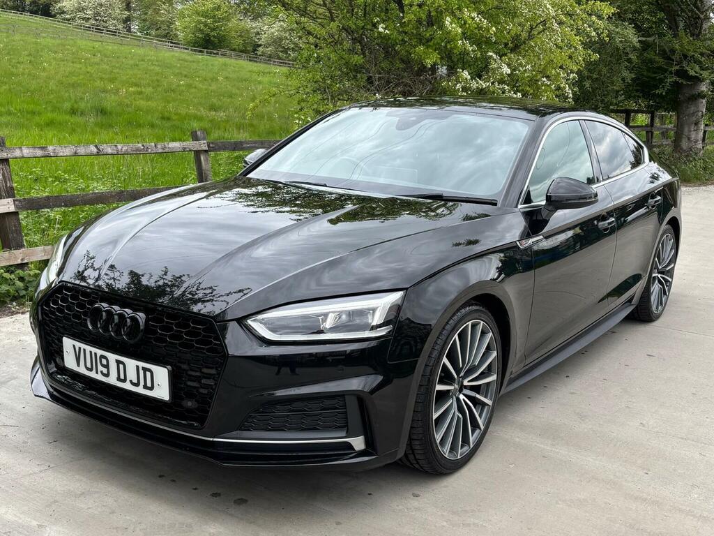 Audi A5 Hatchback 2.0 Tdi 40 S Line Sportback S Tronic Qua VU19DJD Black #3