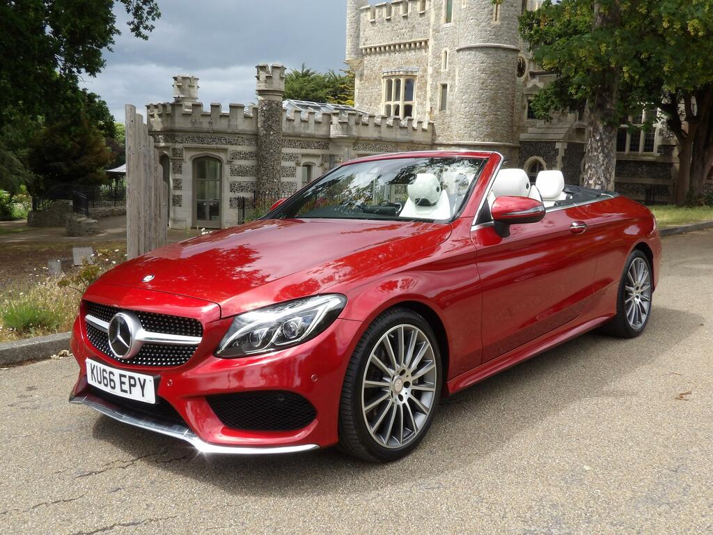 Mercedes-Benz C Class 2.0 C300 Amg Line Premium Plus Cabriolet Pet Red