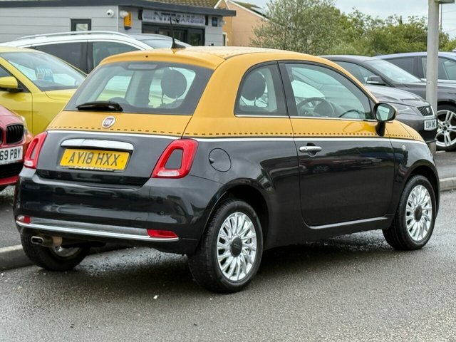 Fiat 500 Lounge Hatchback AY18HXX Black #3