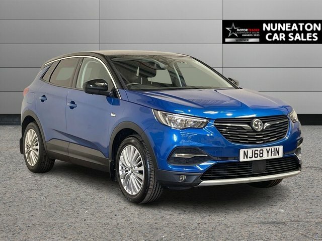 Vauxhall Grandland X 1.2 Turbo Sport Nav Suv Euro 6 NJ68YHN Blue