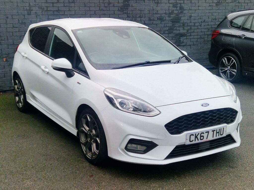 Ford Fiesta 1.0T Ecoboost St-line Euro 6 Ss CK67THU White #2