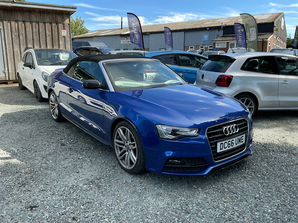 Audi A5 2.0 Tdi S Line Special Edition Plus Convertible Blue