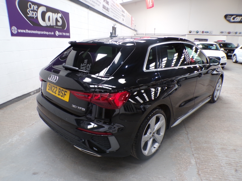 Audi A3 1.0 Sportback Tfsi S Line SN22BSF Black #6