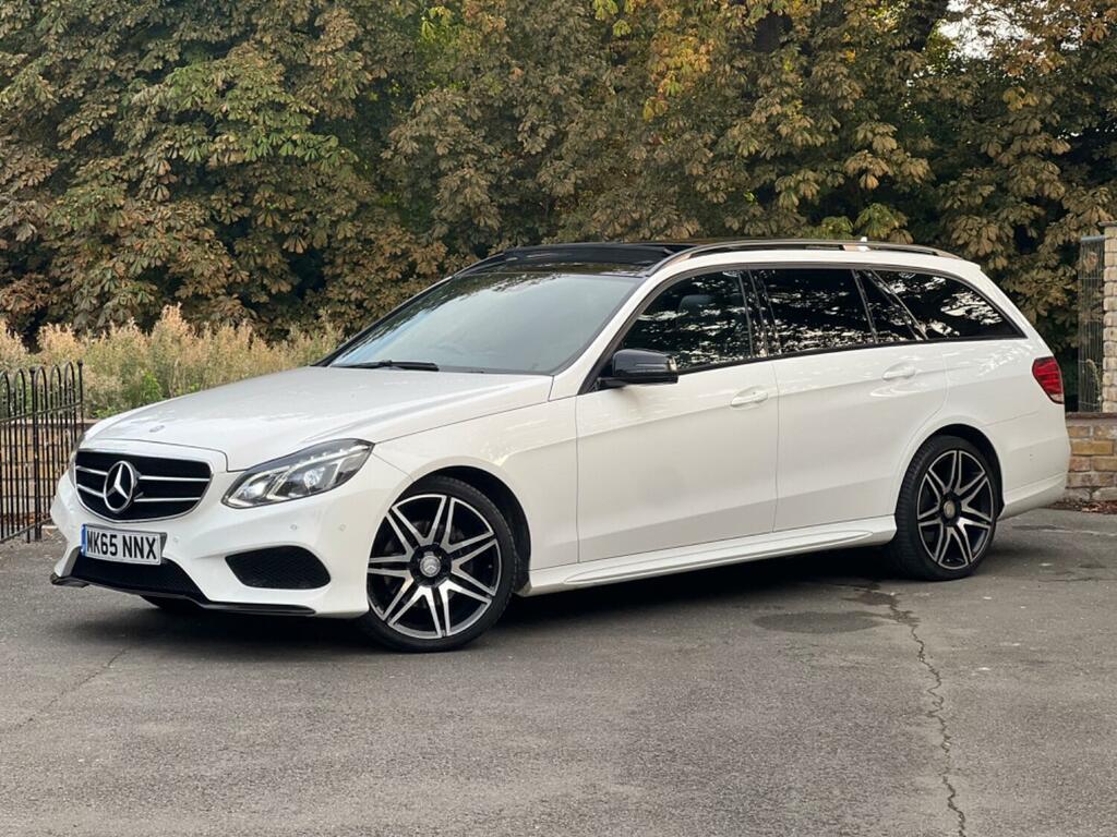 Mercedes-Benz E Class Estate 2.1 E220 Bluetec Amg Night Edition 2015 MK65NNX White