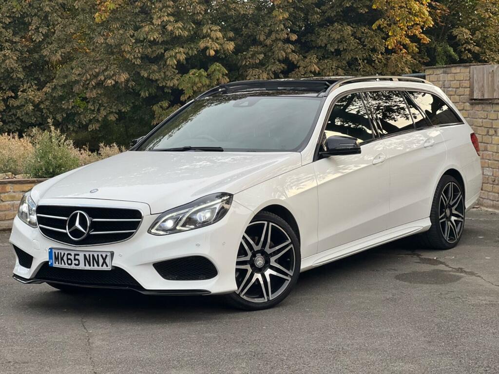 Mercedes-Benz E Class Estate 2.1 E220 Bluetec Amg Night Edition 2015 MK65NNX White #3