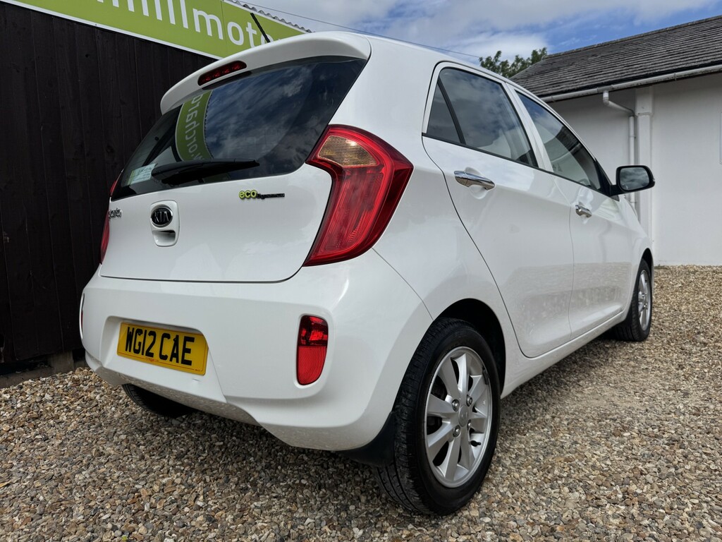 Kia Picanto Hatchback 1.3 Ecodynamics 2 2012 WG12CAE White #6