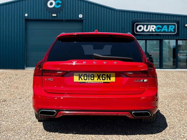 Volvo V90 2018 2.0 D5 Powerpulse R-design Estate KO18XGN Red #4