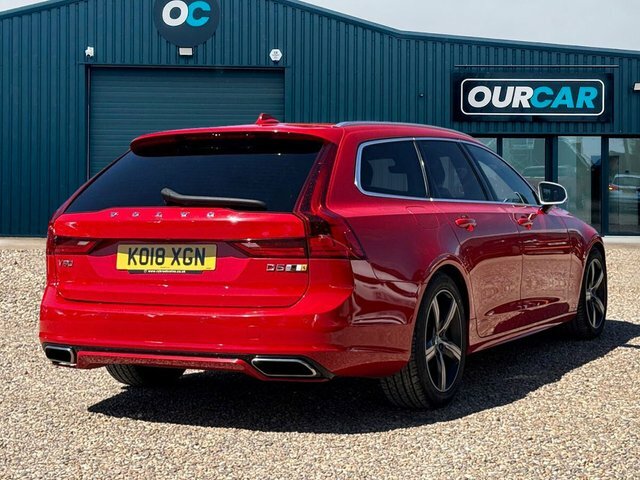 Volvo V90 2018 2.0 D5 Powerpulse R-design Estate KO18XGN Red #3