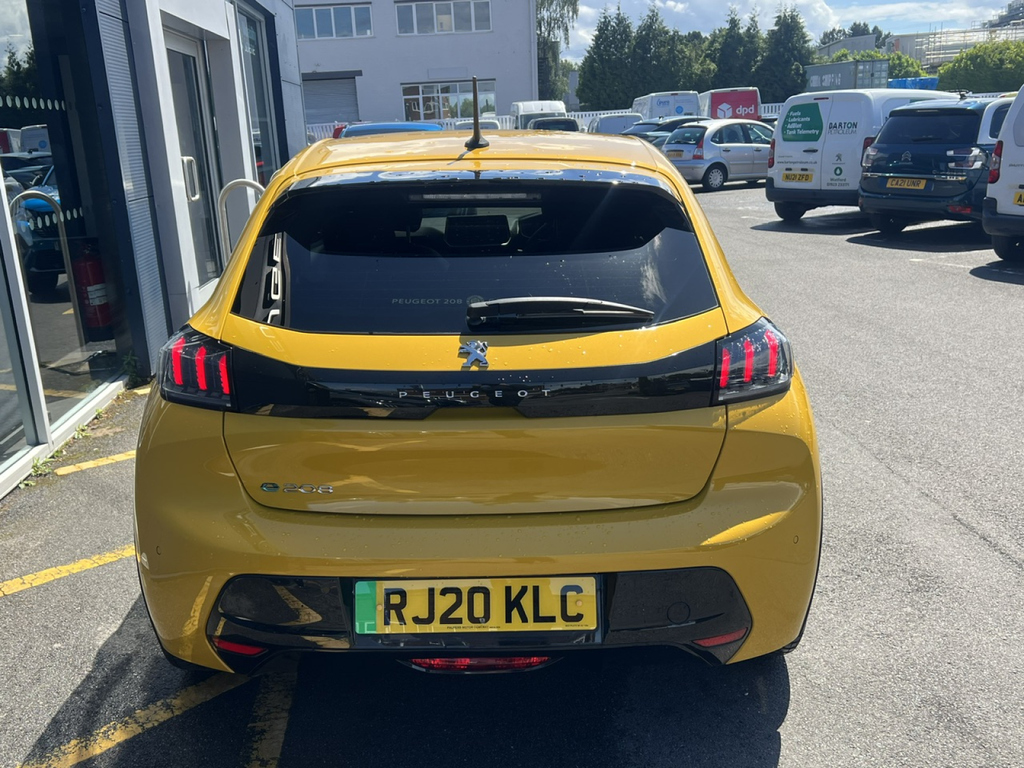Peugeot e-208 100Kw Allure 50Kwh RJ20KLC Yellow #5