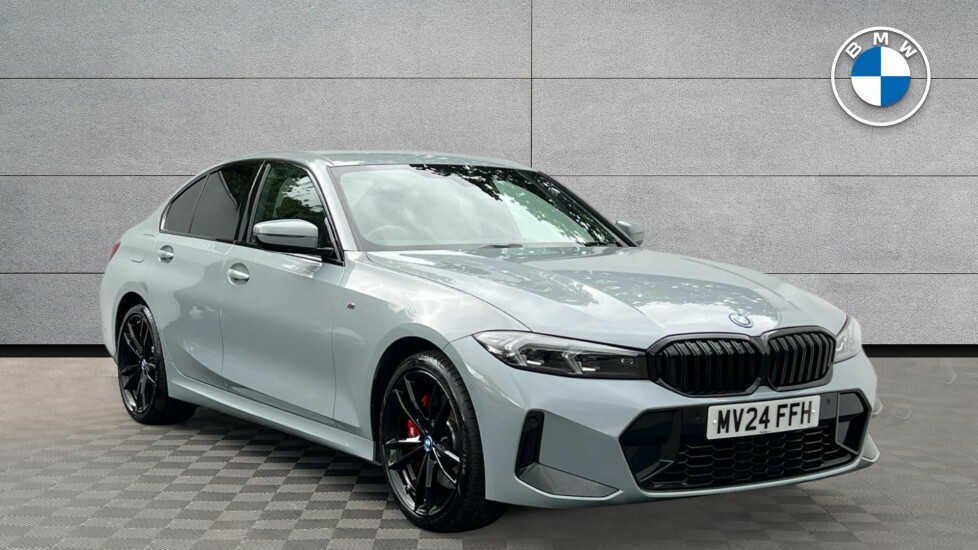 BMW 3 Series 330E M Sport Saloon MV24FFH Grey #2