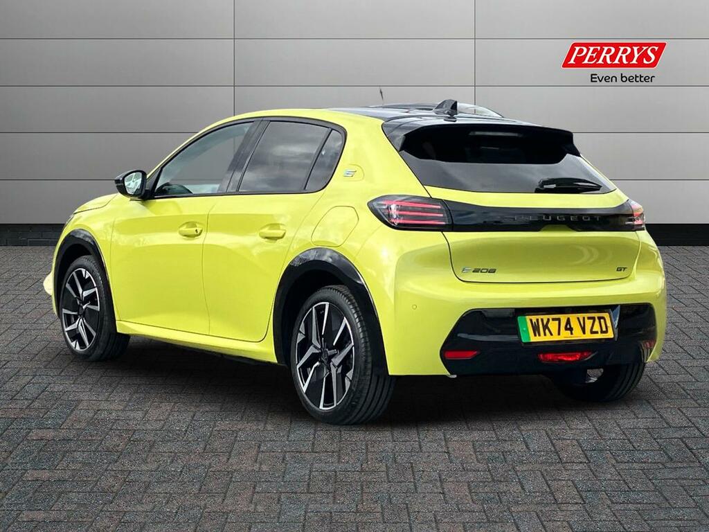 Peugeot e-208 115Kw Gt 51Kwh WK74VZD Yellow #2