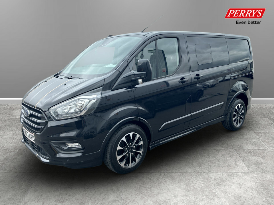 Ford Transit Custom 2.0 320 Ecoblue Sport Crew Van Double Cab Dies OW23ARU Black #3