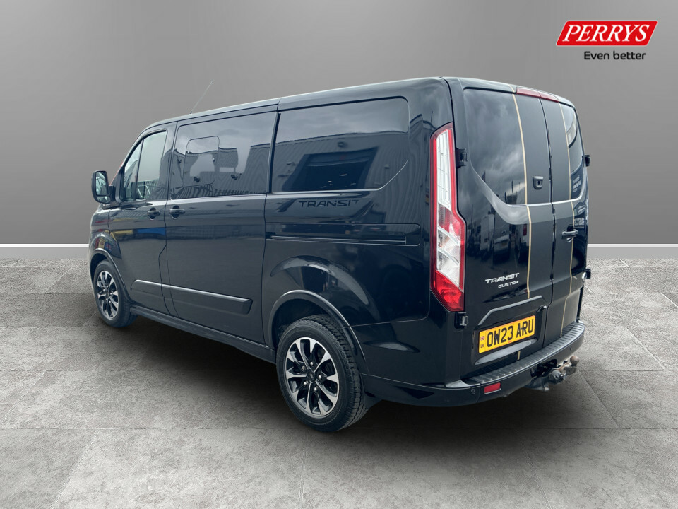 Ford Transit Custom 2.0 320 Ecoblue Sport Crew Van Double Cab Dies OW23ARU Black #5