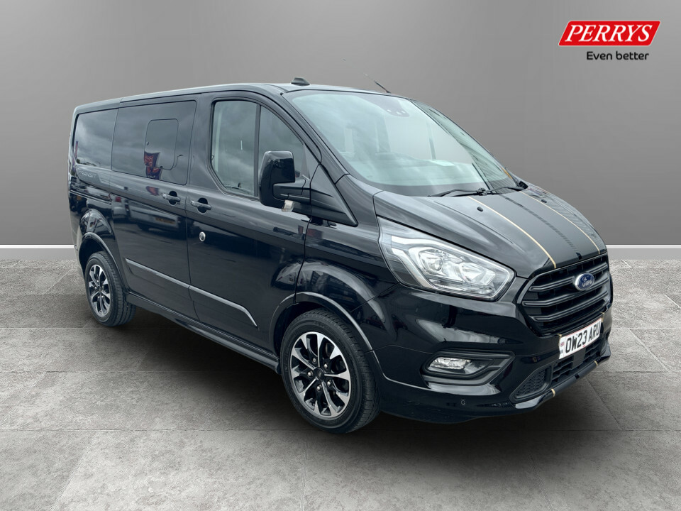 Ford Transit Custom 2.0 320 Ecoblue Sport Crew Van Double Cab Dies Black