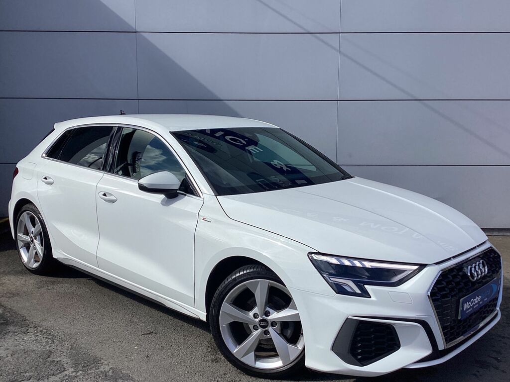 Audi A3 1.0 Tfsi 30 S Line Sportback S Tronic E WM72BXN White