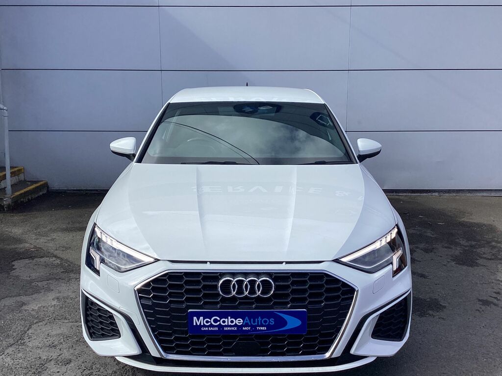 Audi A3 1.0 Tfsi 30 S Line Sportback S Tronic E WM72BXN White #2