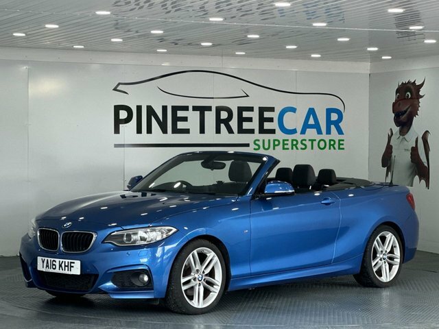 BMW 2 Series 2.0 220D M Sport Convertible Euro YA16KHF Blue #2