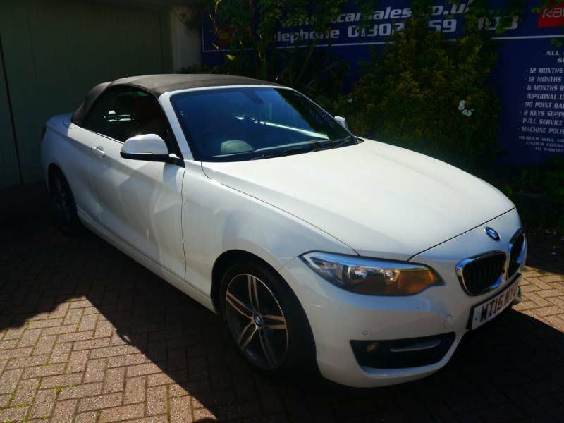 BMW 2 Series 220D Sport Convertible White #13