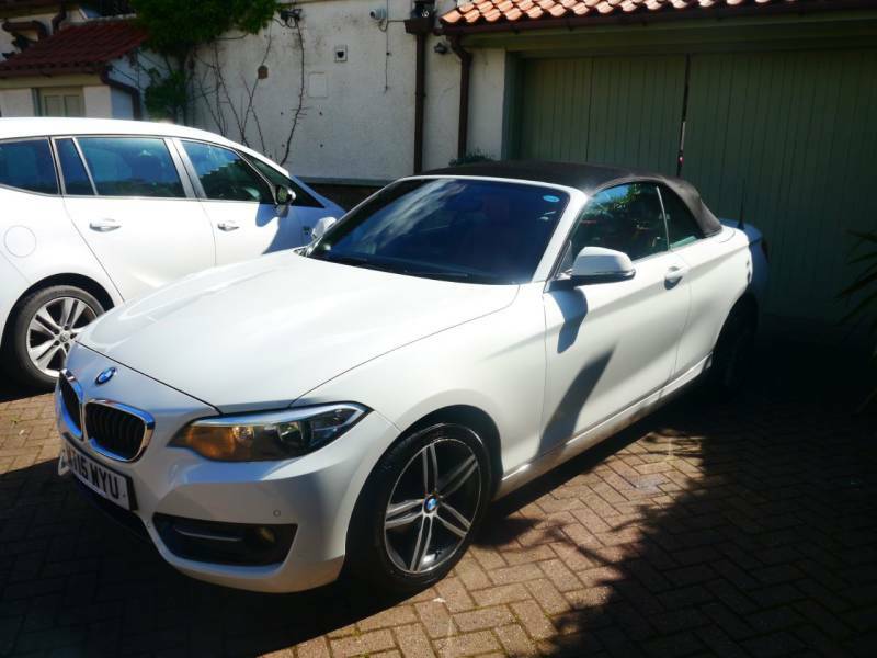 BMW 2 Series 220D Sport Convertible White #14
