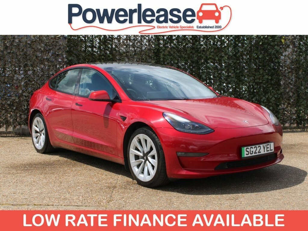 Tesla Model 3 Saloon SG22YEL Red #2