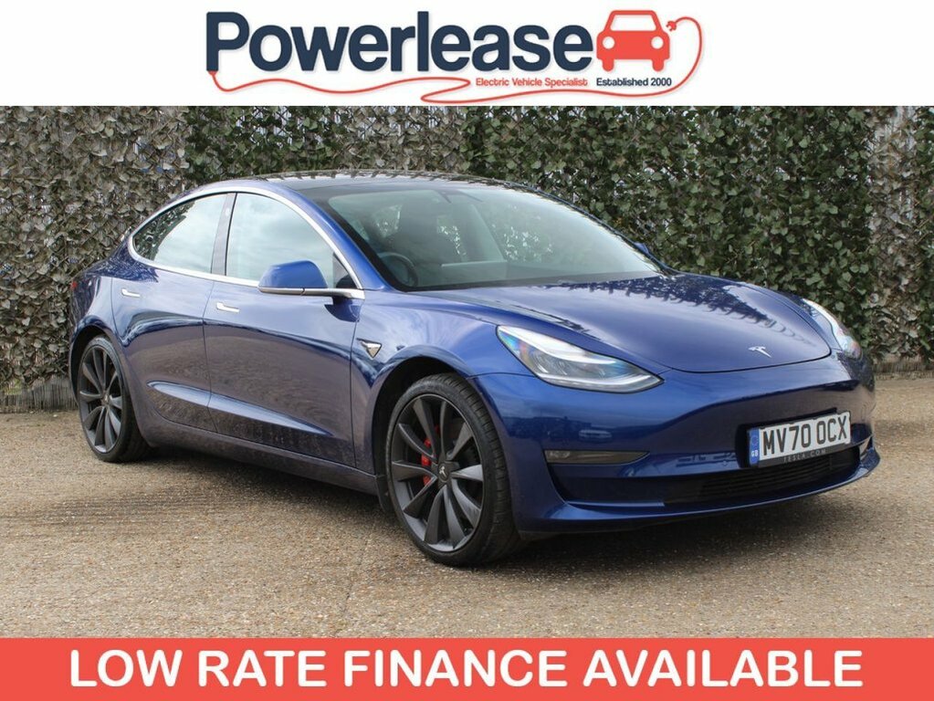Tesla Model 3 Saloon MV70OCX Blue #2