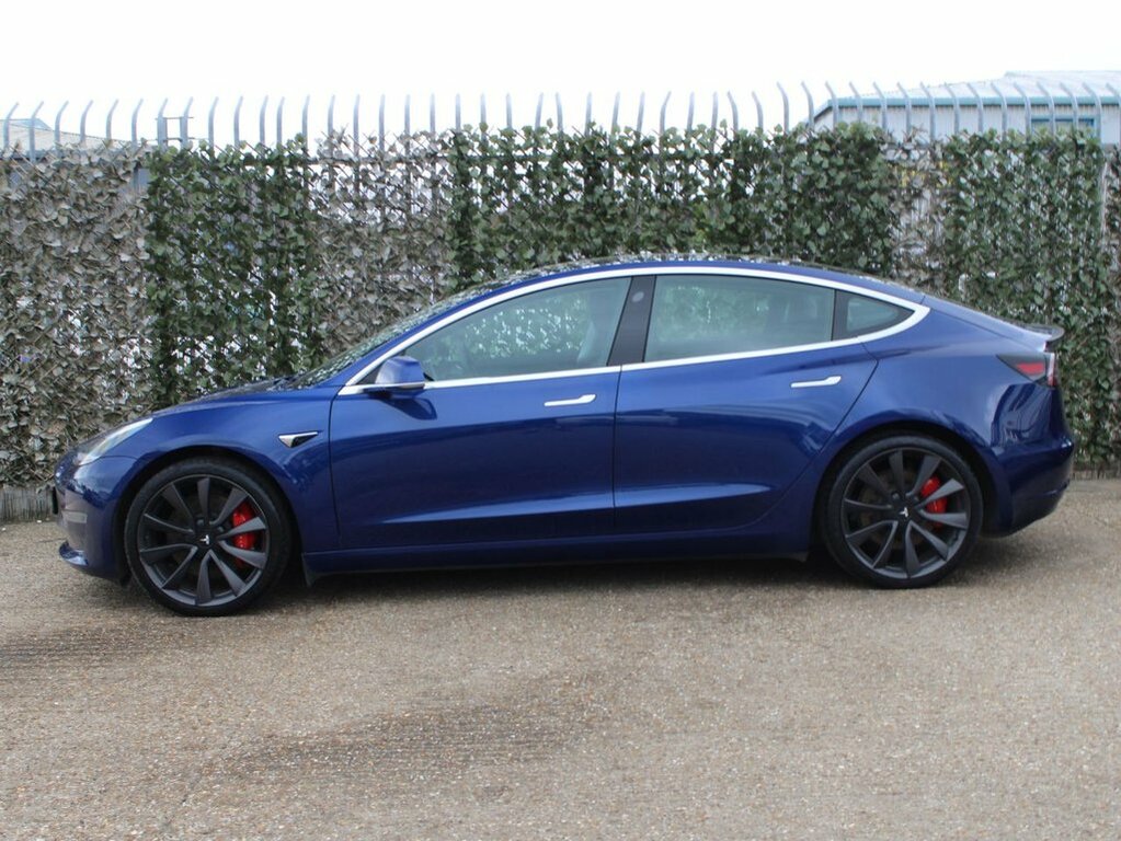 Tesla Model 3 Saloon MV70OCX Blue #6