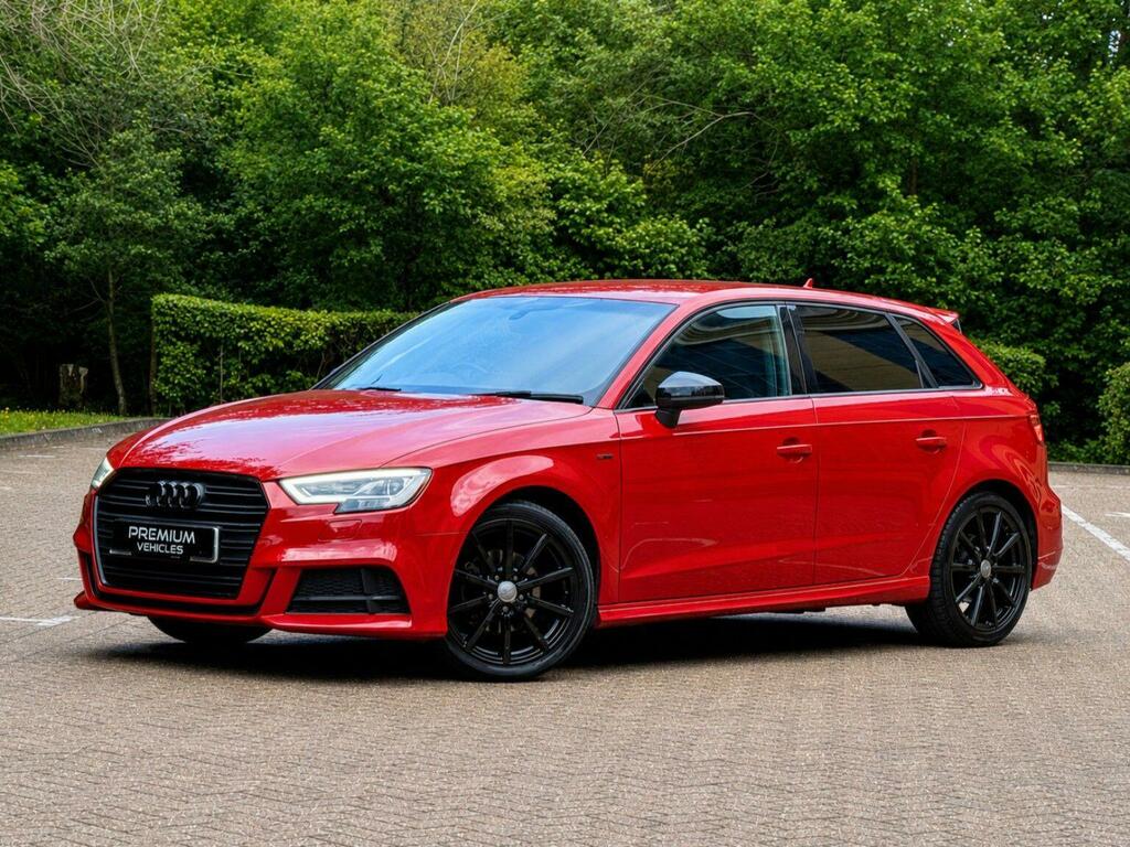 Audi A3 Hatchback 1.6 Tdi Black Edition Sportback S Tronic LV17UHO Red #6
