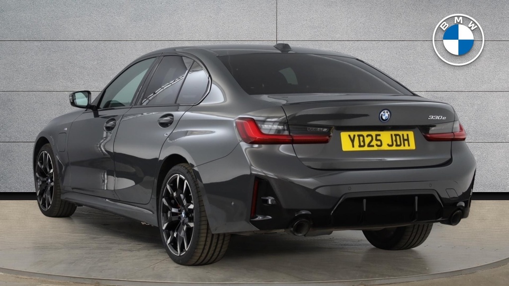 BMW 3 Series 330E M Sport Saloon YD25JDH Grey #2