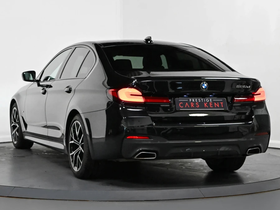 BMW 5 Series 520D M Sport Saloon LA72OCC Black #3