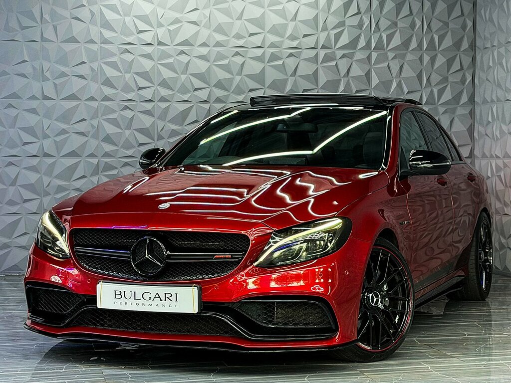 Mercedes-Benz C Class C63 V8 Biturbo Amg Panroof Full Dealer History Red #5