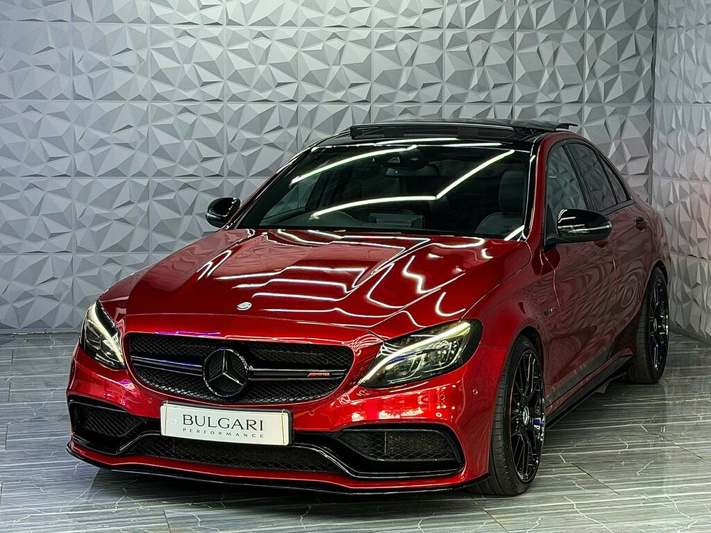Mercedes-Benz C Class C63 V8 Biturbo Amg Panroof Full Dealer History Red #4