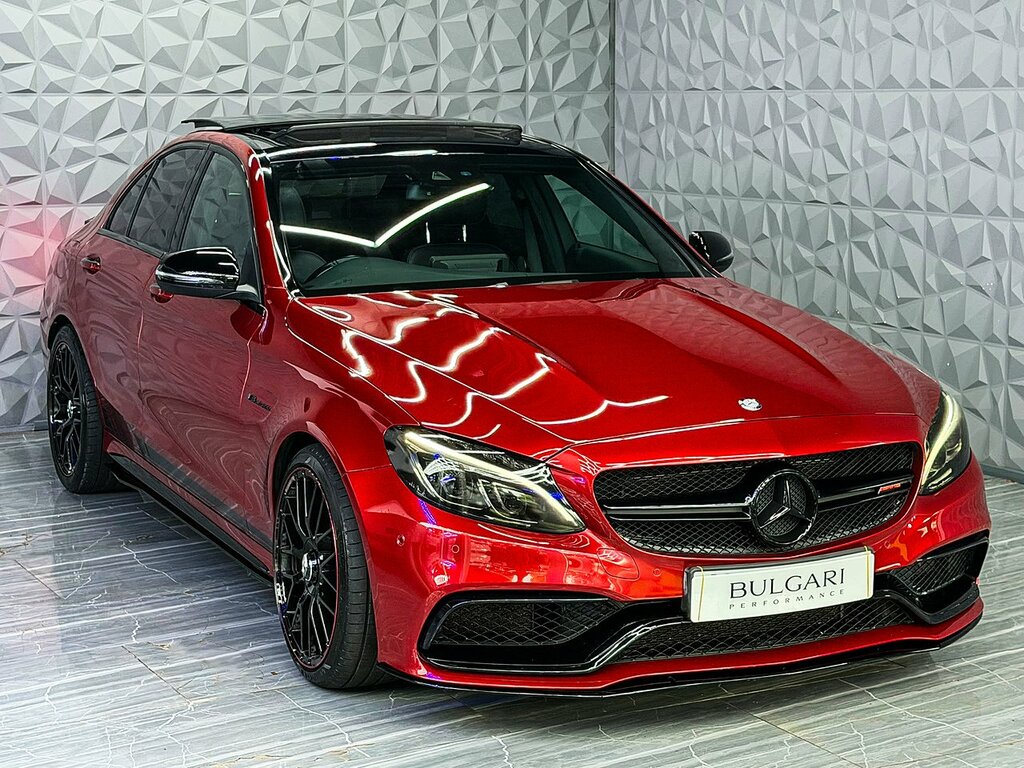 Mercedes-Benz C Class C63 V8 Biturbo Amg Panroof Full Dealer History Red #6