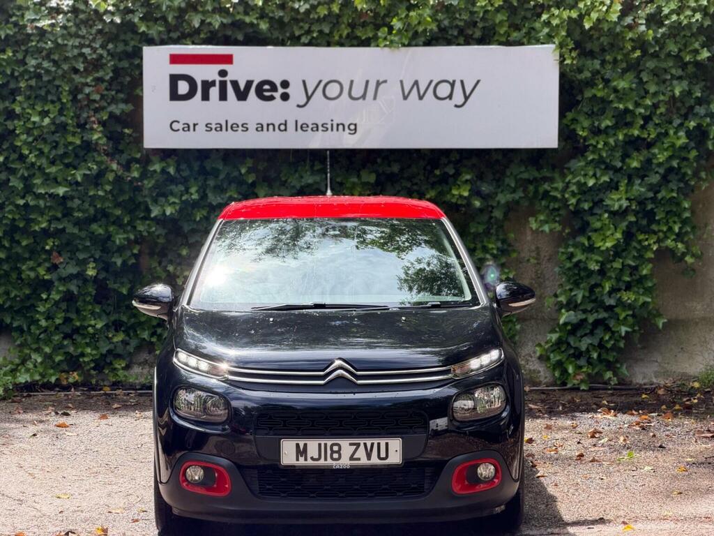Citroen C3 Hatchback 1.2 Puretech Flair Euro 6 201818 MJ18ZVU Black #2