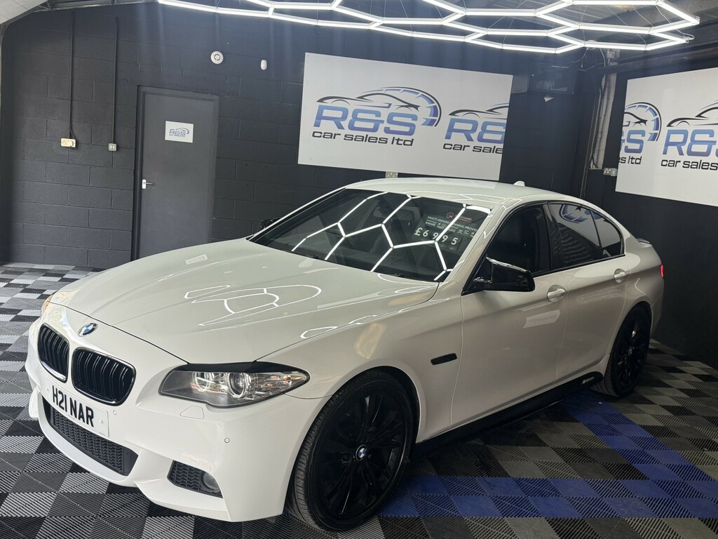 BMW 5 Series 520D M Sport Touring White #7