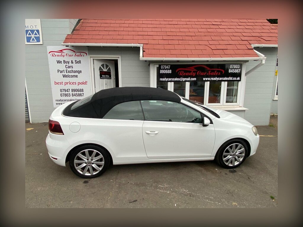 Volkswagen Golf 1.6 Tdi Bluemotion Tech Se Cabriolet Euro 5 Ss CA12OKE White #2