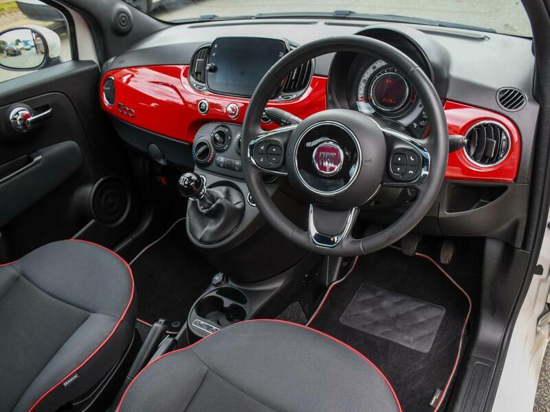 Fiat 500 1.0 Mhev Red Hatchback Euro 6 S BJ71ZVG White #3