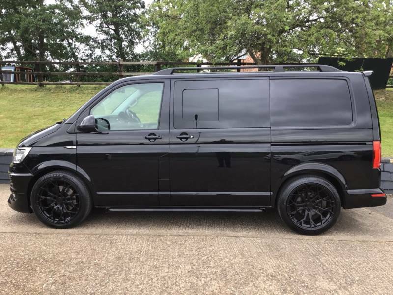 Volkswagen Transporter 2.0 Tdi Bmt 204 Highline Van Dsg Kombi 6 Seats - 2 AP19YSR Black #6