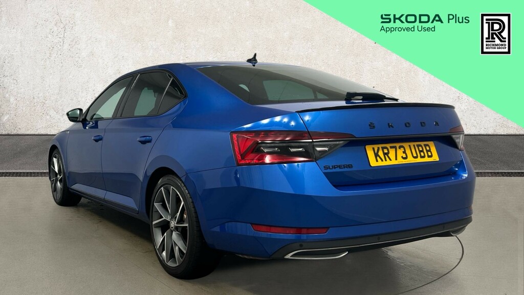 Skoda Superb 2.0 Tsi Sportline Plus Hatchback Dsg Eu KR73UBB Blue #3