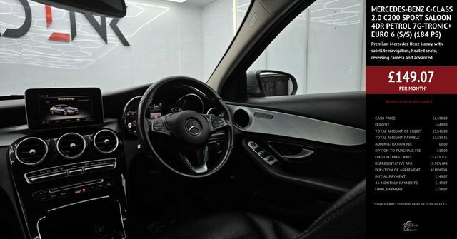 Mercedes-Benz C Class 2.0 C200 Sport Saloon 7G-tronic Euro 6 Silver #3