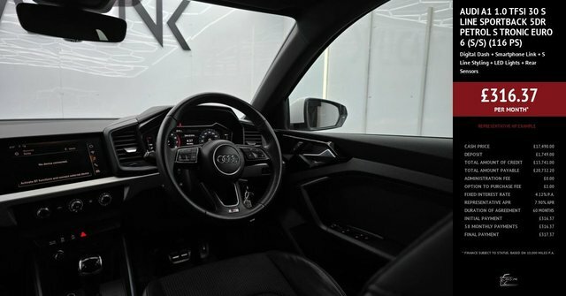 Audi A1 1.0 Tfsi 30 S Line Sportback S Tronic E White #3
