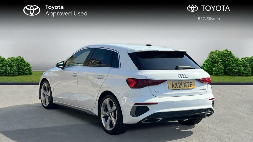 Audi A3 1.5 Tfsi 35 S Line Sportback S Tronic Euro 6 Ss AX21NTF White #4
