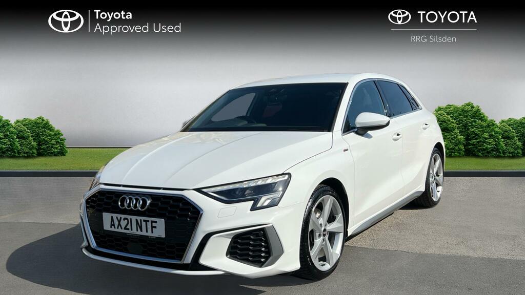 Audi A3 1.5 Tfsi 35 S Line Sportback S Tronic Euro 6 Ss AX21NTF White #3