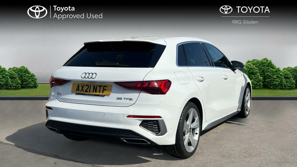 Audi A3 1.5 Tfsi 35 S Line Sportback S Tronic Euro 6 Ss AX21NTF White #2
