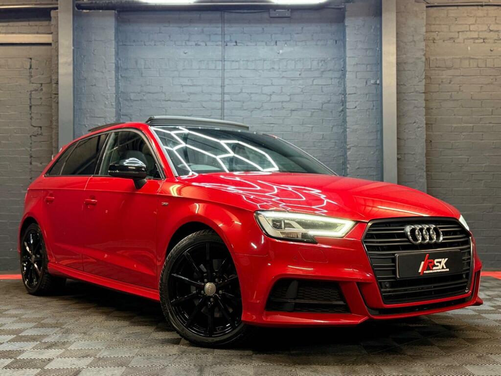 Audi A3 Hatchback 2.0 Tdi Black Edition Sportback Euro 6 ST67HDK Red #4