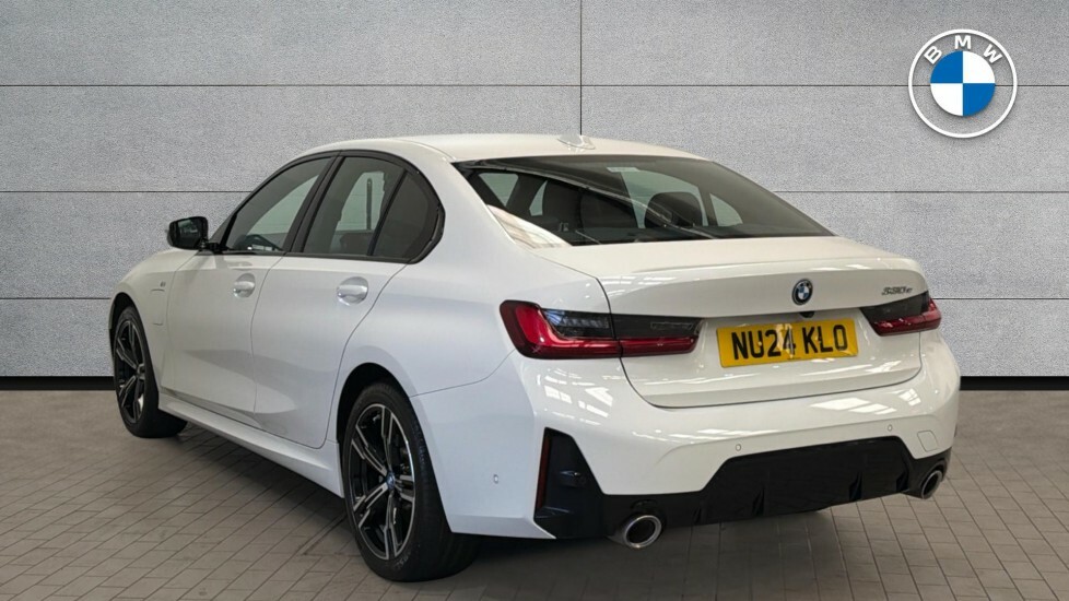 BMW 3 Series 330E M Sport Saloon NU24KLO White #3
