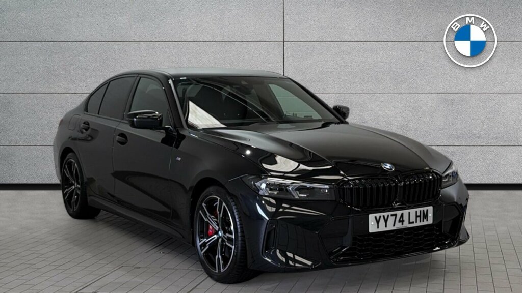 BMW 3 Series 320I M Sport Saloon YY74LHM Black #2