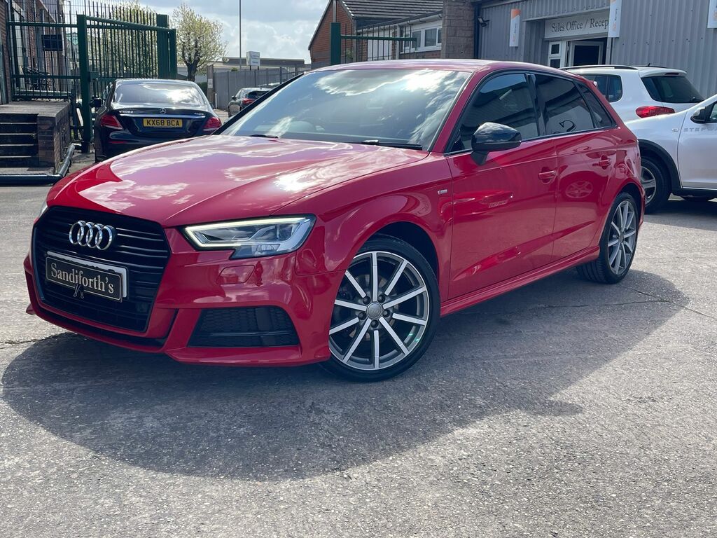 Audi A3 1.0 Tfsi Black Edition Sportback S Tron LX18ULC Red #3